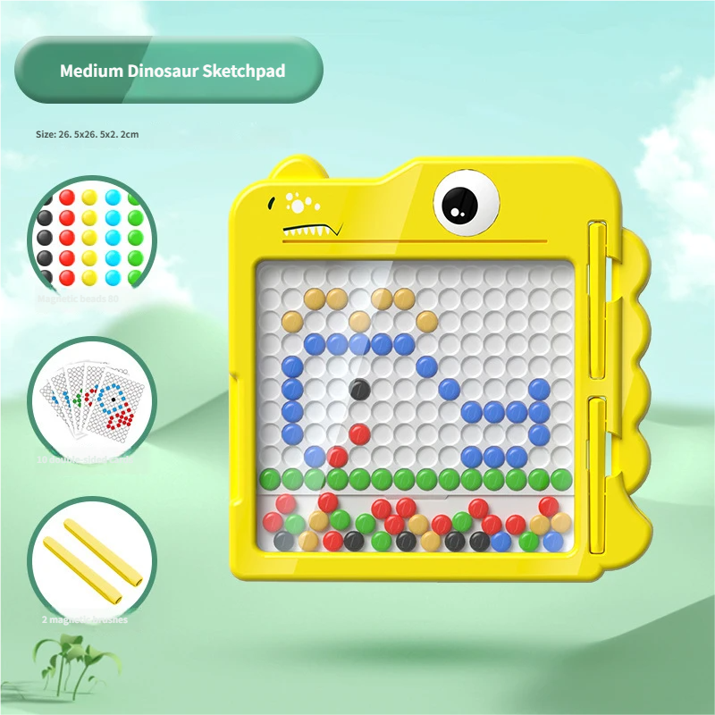 Nuovo cavo medio maca giallo-dinosauro in confezione colorata