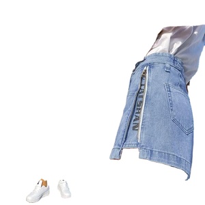 Bangladesh กางเกงยีนส์ขาสั้นผ้าเดนิมสำหรับผู้หญิงระบายอากาศได้ดีเป็นมิตรกับสิ่งแวดล้อม - Product Image 2