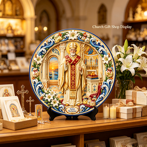 Placa de Resina 3D Personalizada con Relieve de San Nicolás, Obispo Myra, Artículo Religioso para Iglesia Católica, Decoración Artística, Venta al Por Mayor Directo de Fábrica - Product Image 3