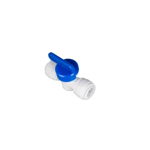 Professional 5/16 1/4 inch Water Filter Parts Plastic Tube Fitting Hand Valve Adapter shut off valve For Ro water connector