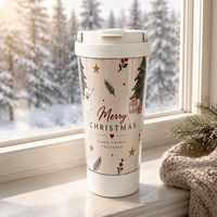 Gobelet en papier personnalisé imprimé pour Noël avec logo, publicité promotionnelle, cadeau, gobelet jetable pour boissons chaudes, fournisseur en gros