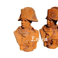 Statue de Napoléon en fonte antique pour extérieur, buste de personnage célèbre, sculpture décorative pour jardin français