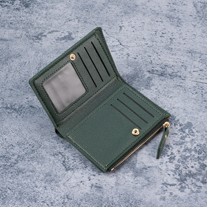 Porte-monnaie d'usine I-0940, nouveau porte-monnaie court en cuir PU pour femmes, broderie de cerises, mini porte-cartes - Product Image 3