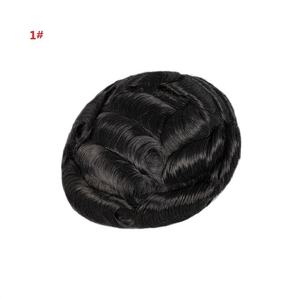 क्रॉस-बॉर्डर पुरुषों के हल्के सांस लेने योग्य तौपे बालों को 1 बी रंग में वास्तविक रेमी बालों को ब्लॉक करते हैं - Product Image 5