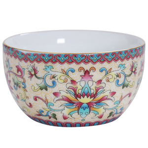 Wholesale Ceramic Enamel Color Gilded Single Retro Cups And Tea Bowls <b>Gift</b> <b>Box</b> Sets - Product Image 5