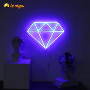 Nieuwe Trending Diamond Vorm Gepersonaliseerde Neon Borden Luxe Led Neon Light Signs Voor Kamer