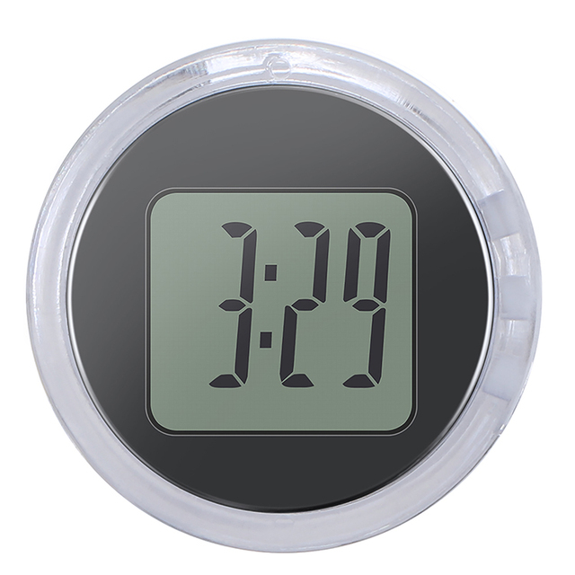 Dia. 1.1inch Mini Universal Motorcycle Clock Watch Waterproof Stick-On Motorbike Digital Clock