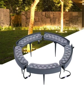 12 Wát đầy đủ màu sắc bên ngoài điều khiển LED ôm cây Ánh Sáng IP65 ngoài trời không thấm nước LED ánh sáng tại chỗ DC24V cảnh quan Vòng cây đèn - Product Image 1