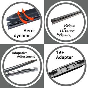 Spazzola Tergicristallo Senza Telaio in Gomma Naturale 12-28" Personalizzabile Ibrida con 19 Adattatori Adatta al 95% dei Modelli di Auto - Product Image 6