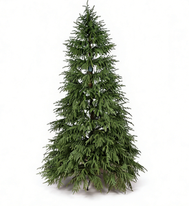 Sapin de Noël artificiel réaliste de 6/7/8 pieds, branches complètes, aiguilles en PE floquées, lumières <span class=keywords><strong>LED</strong></span> |   Décoration de Noël d'intérieur haut de gamme - Product Image 1