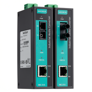 Convertidor de Ethernet a Fibra Óptica Moxa IMC-21A-SC, Convertidor de Medios Industrial, 100m, Monomodo, Conector SC - Product Image 2