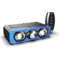 Lampe de calandre A13 220W V LED à trois lentilles 3000K 6000K 3570*6 puces IP68, faisceau bas et haut, Canbus, 2 ventilateurs de refroidissement pour voiture et camion