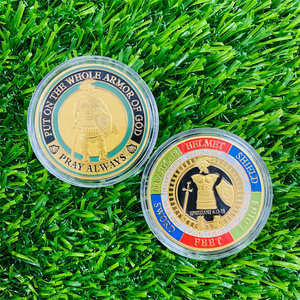 Moneda Conmemorativa Personalizada 'Armadura <span class=keywords><strong>de</strong></span> <span class=keywords><strong>Dios</strong></span>', Moneda <span class=keywords><strong>de</strong></span> Desafío y Bendición - Product Image 1