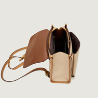 Sac à dos en cuir PU de haute qualité pour femmes, sac à main classique de luxe bicolore, sac décontracté léger pour femmes
