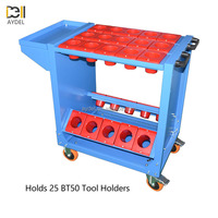 Chariot à outils CNC HSK63A, 25 positions, chariot à outils pour machine-outil CNC, armoire de rangement pour outils, chariot de rangement mobile pour outils, stock disponible