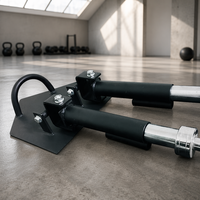Plateforme de musculation robuste à double barre avec fixation type « landmine », pivotant à 360°, pour barres olympiennes de 2 pouces et barres de 1 pouce, pour salle de sport à domicile