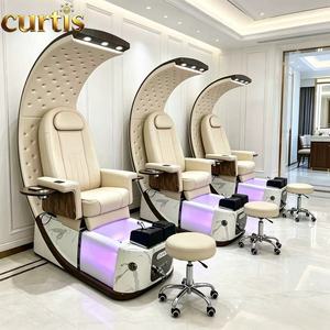 Fauteuil de pédicure inclinable moderne et élégant, qualité supérieure, système de bain à remous, massage électrique, <span class=keywords><strong>lampe</strong></span> LED 7 couleurs pour spa haut de gamme - Product Image 3