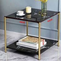 Table basse ronde moderne avec pieds en acier doré, convertible, meubles de salon pour usage domestique