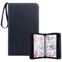 Modernqiu Design personnalisé 6 poches fermeture à glissière en cuir PU classeur de cartes grande capacité 480 cartes jeu porte-cartes de visite Album