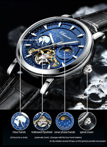 CHENXI 8872 <span class=keywords><strong>Montre</strong></span> <span class=keywords><strong>automatique</strong></span> pour homme en cuir véritable, cadran ajouré, étanche, lumineuse, mécanique, <span class=keywords><strong>montre</strong></span> sport pour homme - Product Image 3