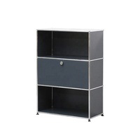 Armoire de rangement modulaire personnalisable haut de gamme en métal pour bureau et salon, combinaison de modules d'étagères