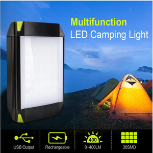 ไฟแคมป์ปิ้งแบบพกพา LED ชาร์จผ่าน USB พร้อมพาวเวอร์แบงค์ สำหรับใช้ในเต็นท์กลางแจ้ง - Product Image 3