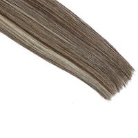 Extensions capillaires à clips, mèches naturelles, reflets bruns à blonds, pour femmes