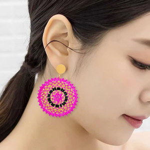 Pendientes de Cuentas Coloridas de Moda para Mujer, Joyería para Usar <span class=keywords><strong>en</strong></span> Vacaciones de <span class=keywords><strong>Verano</strong></span> <span class=keywords><strong>en</strong></span> la Playa, Pendientes Colgantes Estilo Bohemia - Product Image 2