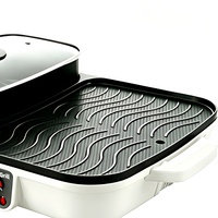 Plaque de cuisson électrique professionnelle Yuanjian pour usage domestique et hôtelier, poêle à frire et griller tout-en-un, barbecue avec thermostat