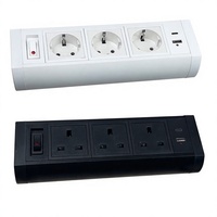 Multiprise à pince de bureau avec protection contre les surtensions, prise USB, rallonge de table, multiprise à clipser pour bureau
