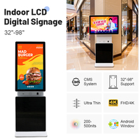 Affichage numérique rotatif sur pied avec logo personnalisé 4K, kiosque publicitaire avec rotation horizontale de totem