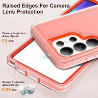 Étui de protection robuste 3-en-1 en PC et TPU anti-traces de doigts, antichoc avec béquille pour Samsung Galaxy S26 S25 S24 Ultra