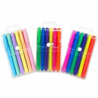 Lot de 6 surligneurs colorés à encre vive, pointe biseautée, emballage en sachet suspendu en PET