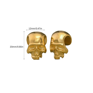 Tête <span class=keywords><strong>de</strong></span> crâne en acier inoxydable, poids d'oreilles pour cintres, jauges Punk Tunnel Plug Stretcher Expander Fashion Piercing Jewelry - Product Image 2