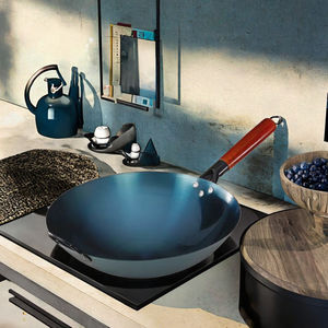 Wok <span class=keywords><strong>en</strong></span> fer <span class=keywords><strong>à</strong></span> fond rond antiadhésif <span class=keywords><strong>à</strong></span> l'ancienne forgé <span class=keywords><strong>à</strong></span> la main pour cuisinière <span class=keywords><strong>à</strong></span> induction au gaz pour la cuisine domestique - Product Image 3