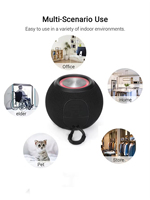 Haut-parleur sans fil avec lampe colorée en tissu, USB, TF, Aux, subwoofer, portable, mini, pour extérieur