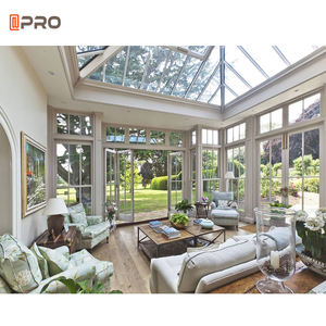 Panel Aluminium Konstruksi Kustom Pabrik Rumah Kaca Kaca Ruang Matahari Kaca Panel Atap Kaca Rumah Sistem Ruang Matahari - Product Image 3