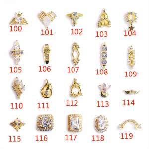 Venta al por mayor 3D Kawaii Nail Art Charm Glass Rhinestone Charms Eco-friendly Más de 20 colores a granel - Product Image 4