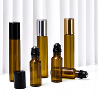 Nouvelles Bouteilles Roll-on en Verre Ambré de 2ml, 3ml, 5ml, 10ml – Tubes de Parfum Vides avec Bille Roulante en Verre pour Huiles Essentielles et Soins de la Peau