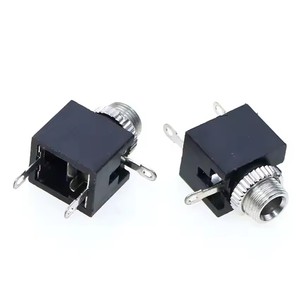 PJ341 <span class=keywords><strong>301</strong></span> 376M 301M 325M Conector Hembra Estéreo de 3.5mm con Tornillo, Conector de Audio para Auriculares de 3.5mm, Conector Cilíndrico PJ-324 - Product Image 3