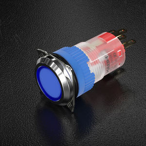 Lightweight ABS <strong>Push</strong> <strong>Button</strong> <strong>Switch</strong> 16mm Full <strong>Illuminated</strong> Flat Head LED Latching/Momentary 5A IP67 Waterproof <strong>Push</strong> <strong>Button</strong> <strong>Switch</strong> - Product Image 1