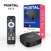 Mortal T1+ Mini Android 16.0 RK3518 Quad Core 4K 60fps WiFi 802.11n 2.4G/5GHz Télécommande vocale 8GB/128GB OEM/ODM Smart Streaming TV