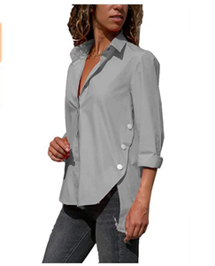 <span class=keywords><strong>Camicia</strong></span> Casual da <span class=keywords><strong>Donna</strong></span> a Maniche Lunghe <span class=keywords><strong>con</strong></span> <span class=keywords><strong>Colletto</strong></span> Rovesciato, Taglia <span class=keywords><strong>Grande</strong></span>, Top <span class=keywords><strong>con</strong></span> Spacco in Poliestere Traspirante, Autunno, Taglie S-3XL - Product Image 2