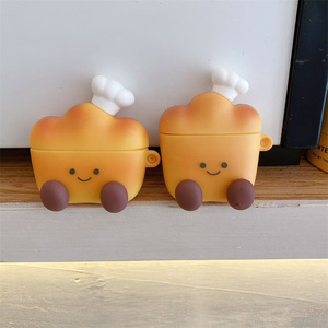 Nouvelle coque en silicone 3D mignonne en forme de pain de boulanger pour écouteurs Apple AirPods 4 Pro 3, étui de protection en caoutchouc motif carotte de dessin animé pour écouteurs de chef - Product Image 2