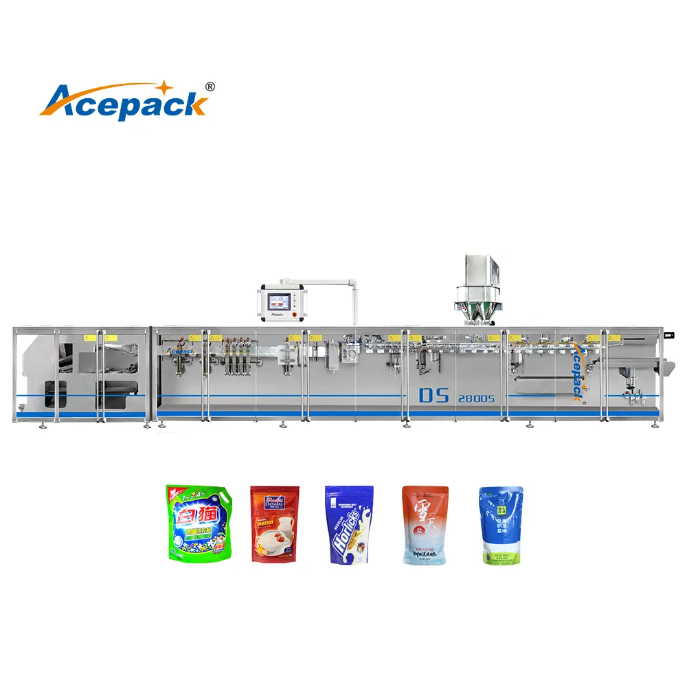 Fully automatic double speed doypack powder packing machine standup pouch packing