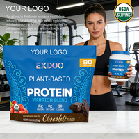 Poudre de protéines végétales saveur vanille, à base de plantes, votre propre marque, pour la musculation et la récupération post-entraînement