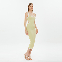 Robe pull sexy personnalisée pour femmes, robe d'été midi en tricot côtelé à la mode sans effort