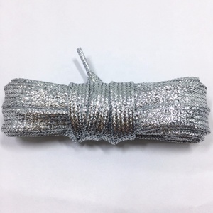 Nhà Máy Cung Cấp 10Mm Phẳng Đầy Màu Sắc Vàng Bạc Long Lanh Dây Giày 4Mm In Giày Thường Nhựa Kim Loại Trong Số Lượng Lớn Gói - Product Image 3