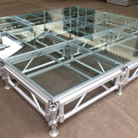 Scène en verre durable, légère et facile à assembler, directement de l'usine, idéale pour les mariages, les événements et les concerts