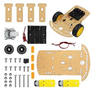 แชสซีรถยนต์อัจฉริยะ 2WD รุ่นใหม่ สำหรับการติดตามการวัดความเร็วและการจัดส่งกล่องแบตเตอรี่ - Product Image 3